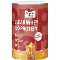 DOPPELHERZ Clear Whey Iso Protein Pfirsich-Eistee 300 g