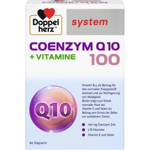 DOPPELHERZ Coenzym Q10 100+Vitamine system Kapseln 60 St