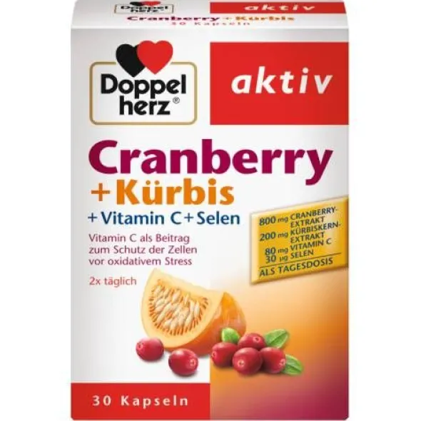 DOPPELHERZ Cranberry+Kürbis Kapseln 30 St