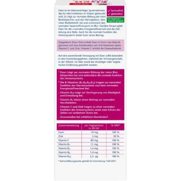 DOPPELHERZ Eisen Vital Tonikum 500 ml