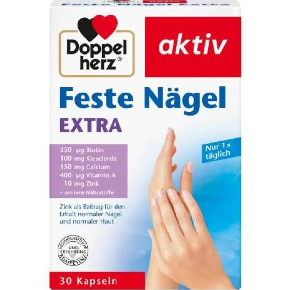 DOPPELHERZ Feste Nägel Extra Kapseln 30 St