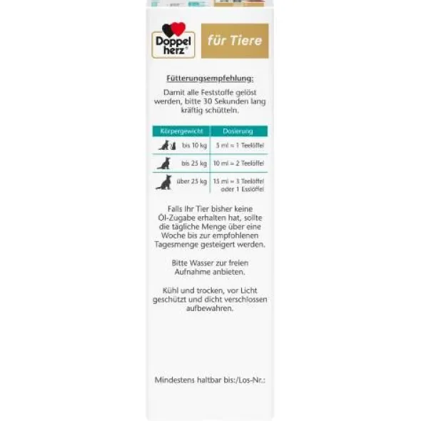 DOPPELHERZ für Tiere Gelenk Öl f.Hunde/Katzen 250 ml