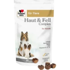 DOPPELHERZ für Tiere Haut&Fell Compl.Chews f.Hunde 60 St