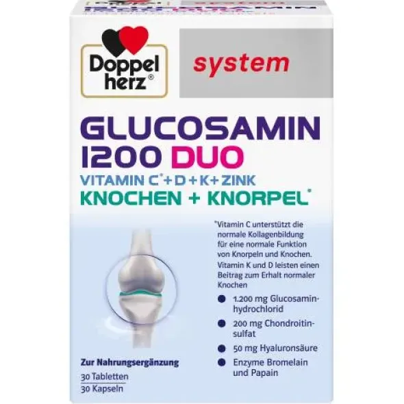 DOPPELHERZ Glucosamin 1200 Duo system Kombipackung 60 St