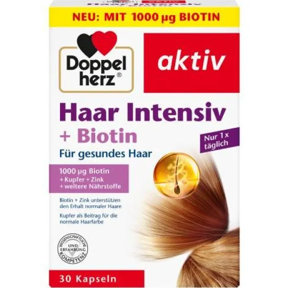 DOPPELHERZ Haar Intensiv+Biotin Kapseln 30 St