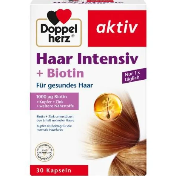 DOPPELHERZ Haar Intensiv+Biotin Kapseln 30 St
