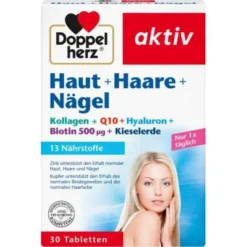 DOPPELHERZ Haut+Haare+Nägel Tabletten 30 St