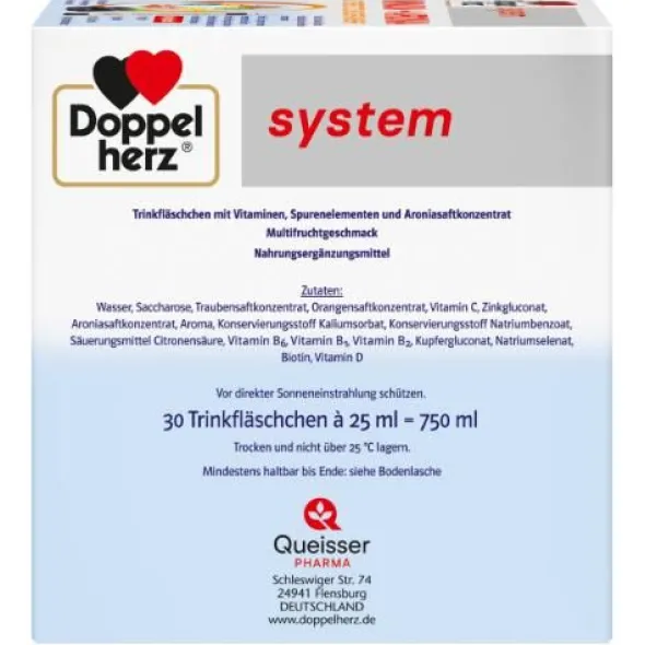 DOPPELHERZ Immun+Aronia system Ampullen 30 St