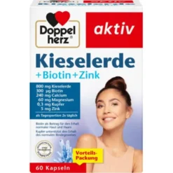DOPPELHERZ Kieselerde+Biotin+Zink Kapseln 60 St