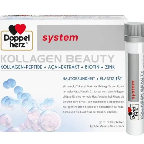 DOPPELHERZ Kollagen Beauty system Trinkfläschchen 30 St