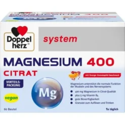 DOPPELHERZ Magnesium 400 Citrat system Granulat 60 St