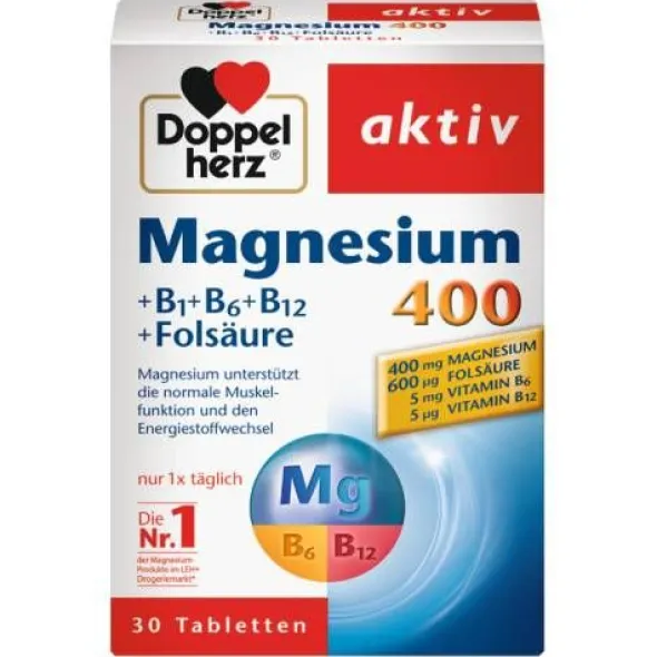 DOPPELHERZ Magnesium 400 mg Tabletten 30 St