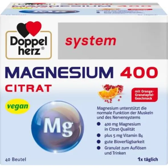 DOPPELHERZ Magnesium 400 40 St