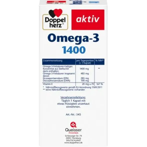 DOPPELHERZ Omega-3 1.400 Kapseln 120 St