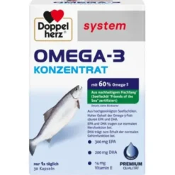 DOPPELHERZ Omega-3 Konzentrat system Kapseln 30 St