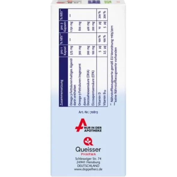 DOPPELHERZ Omega-3 pflanzlich system Kapseln 60 St