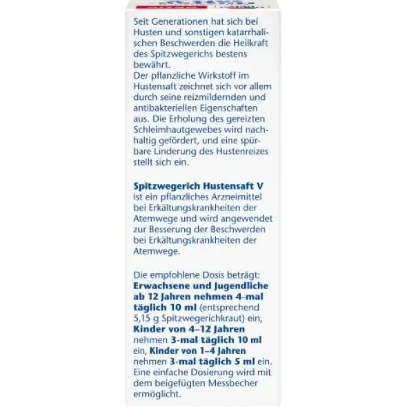 DOPPELHERZ Spitzwegerich Hustensaft V 150 ml