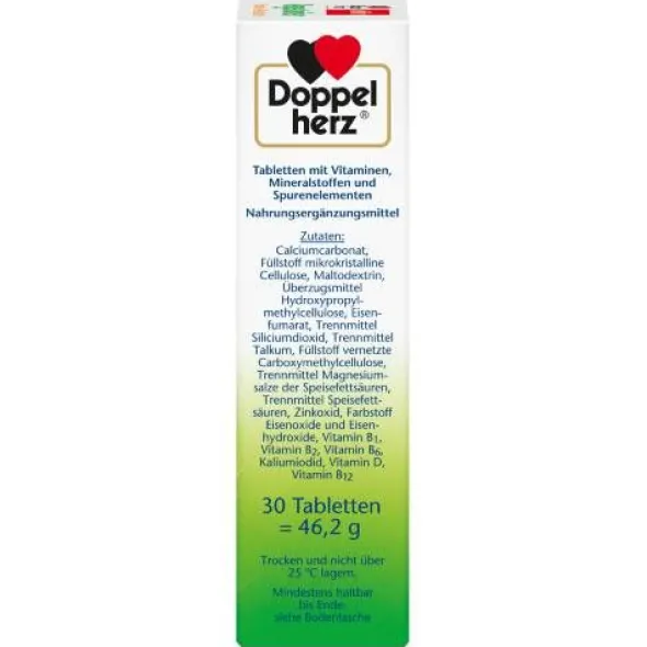 DOPPELHERZ Vegetarier Vitamine+Mineralstoffe aktiv 30 St