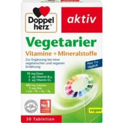 DOPPELHERZ Vegetarier Vitamine+Mineralstoffe aktiv 30 St