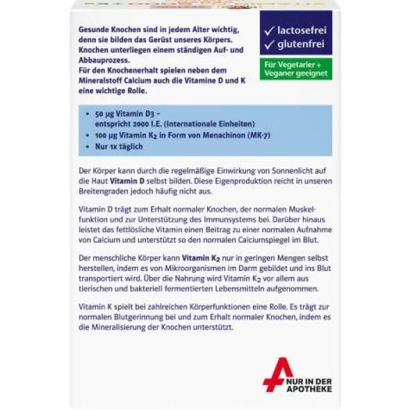 DOPPELHERZ Vitamin D3 2000+K2 system Tabletten 120 St