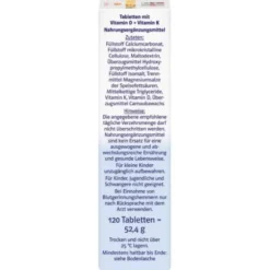 DOPPELHERZ Vitamin D3 2000+K2 system Tabletten 120 St