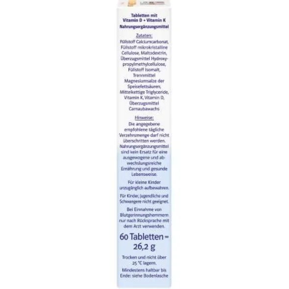 DOPPELHERZ Vitamin D3 2000+K2 system Tabletten 60 St