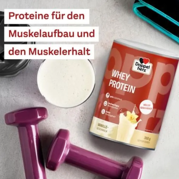 DOPPELHERZ Whey Protein Vanille-Geschmack Pulver 300 g