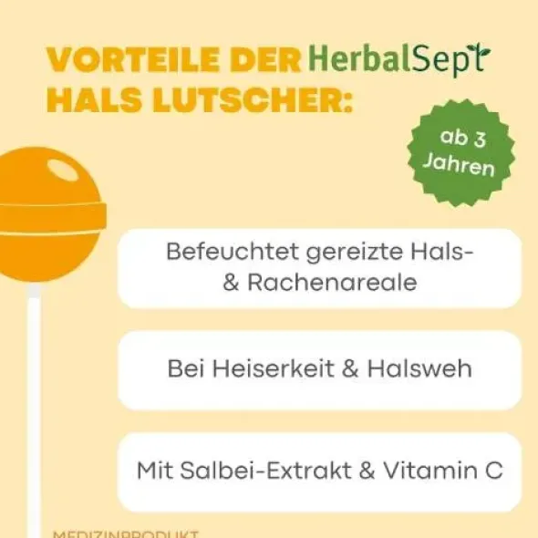 DR.THEISS HerbalSept Hals Lutscher Kids 6 St