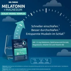 DR.THEISS Melatonin+Magn.400 Schlaf-Komplex Pulver 15X5 g