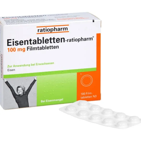 EISENTABLETTEN-ratiopharm 100 mg Filmtabletten 100 St