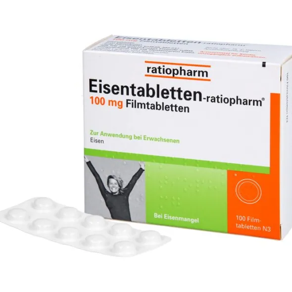 EISENTABLETTEN-ratiopharm 100 mg Filmtabletten 100 St