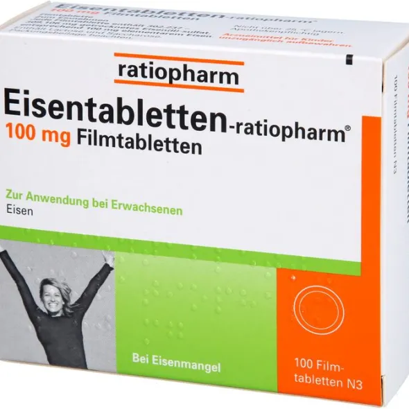 EISENTABLETTEN-ratiopharm 100 mg Filmtabletten 100 St