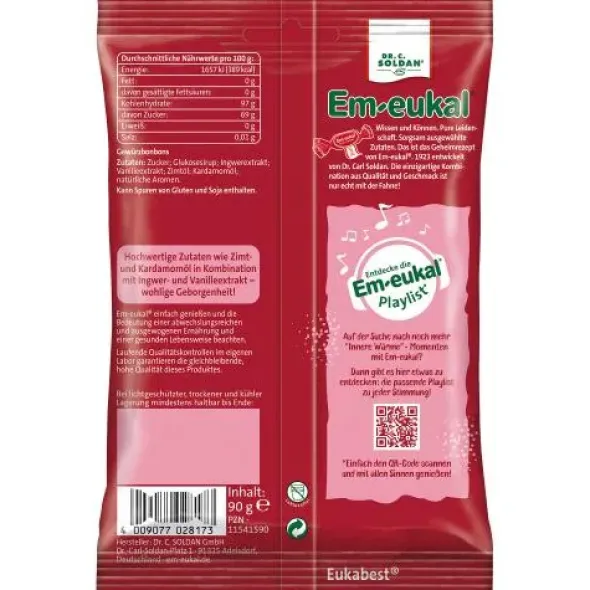 EM-EUKAL Bonbons Innere Wärme würziger Chai z.h. 90 g