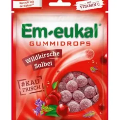 EM-EUKAL Gummidrops Wildkirsche-Salbei zuckerhalt. 90 g