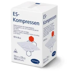 ES-KOMPRESSEN unsteril 7,5x7,5 cm 8fach 100 St