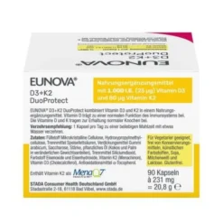 EUNOVA DuoProtect D3+K2 1000 I.E./80 μg Kaps.Kombi 2X90 St