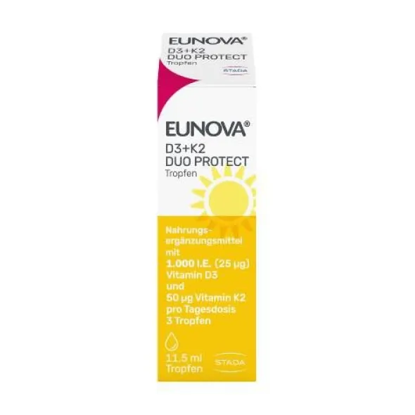 EUNOVA DuoProtect D3+K2 1000 I.E./50 μg Tropfen 11,5 ml