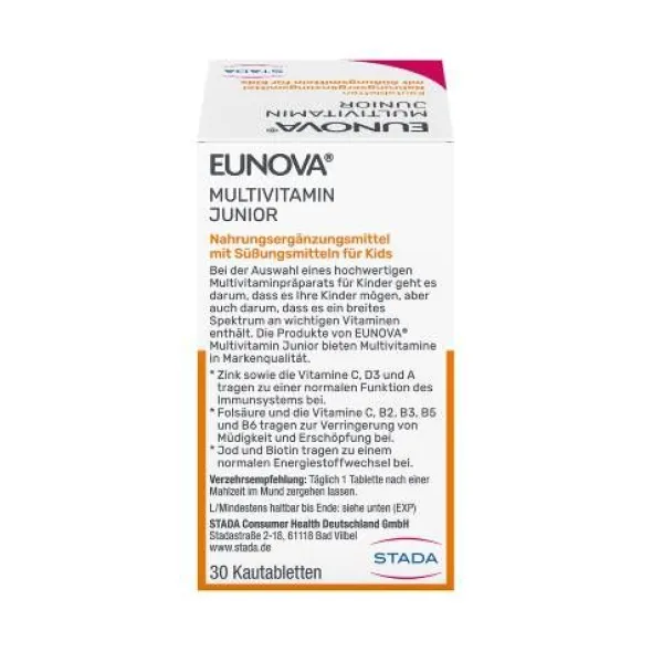 EUNOVA Junior Kautabletten m.Orangengeschmack 30 St