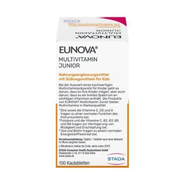EUNOVA Junior Kautabletten m.Orangengeschmack 100 St