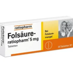 FOLSÄURE-RATIOPHARM 5 mg Tabletten 20 St
