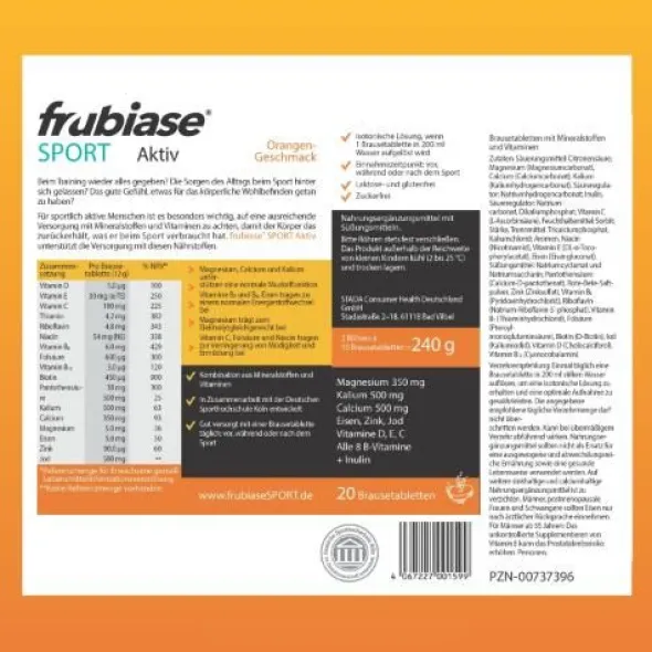 FRUBIASE SPORT Brausetabletten 20 St