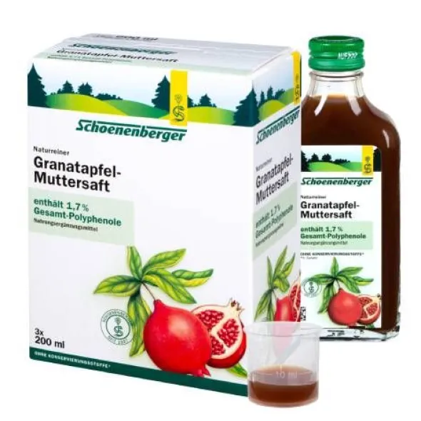 GRANATAPFEL MUTTERSAFT Schoenenberger Heilpfl.S. 3X200 ml