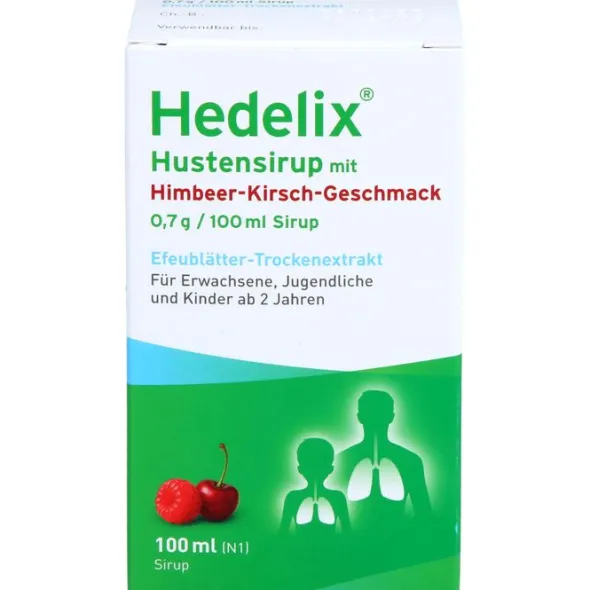 HEDELIX Hustensirup mit Himbeer-Kirsch-Geschmack 100 ml