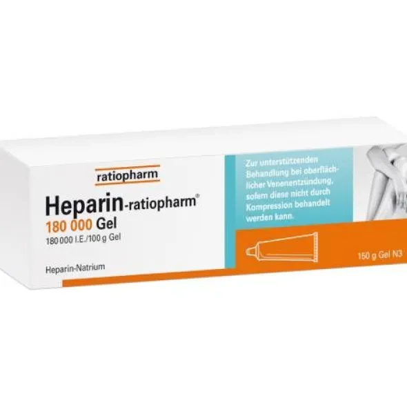 HEPARIN-RATIOPHARM 180.000 I.E. Gel 150 g