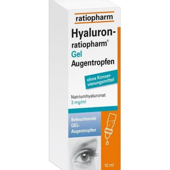 HYALURON-RATIOPHARM Gel Augentropfen 10 ml