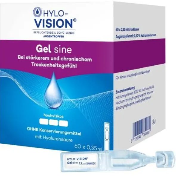 HYLO-VISION Gel sine Einzeldosispipetten 60X0,35 ml