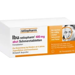 IBU-RATIOPHARM 400 mg akut Schmerztbl.Filmtabl. 50 St