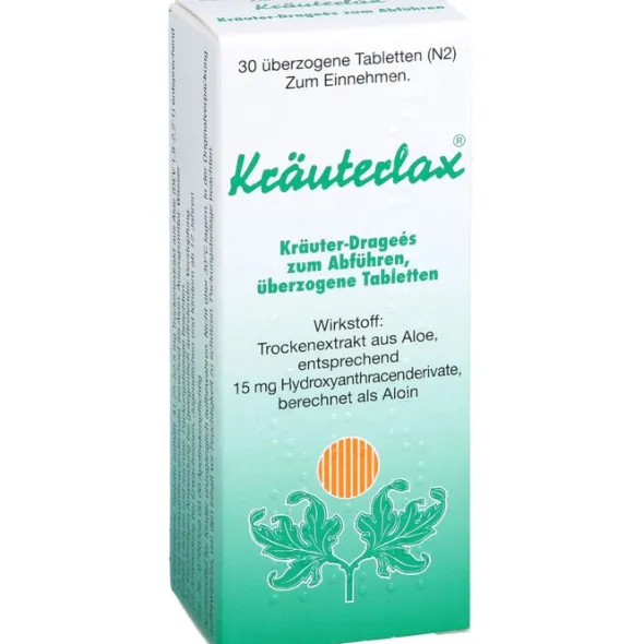 KRÄUTERLAX Dr.Henk 15 mg Kräuterdrag.z.Abführen 30 St