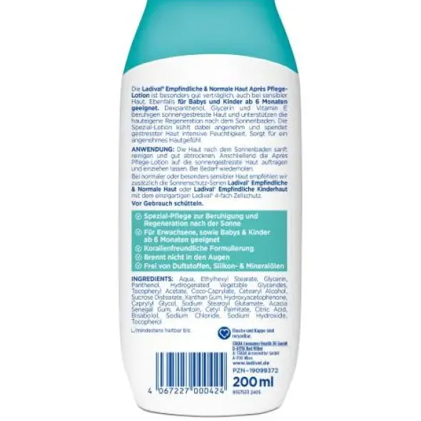 LADIVAL empfindliche & normale Haut Apres Lotion 200 ml