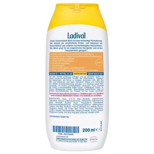 LADIVAL Kinder Sonnenmilch LSF 30 200 ml